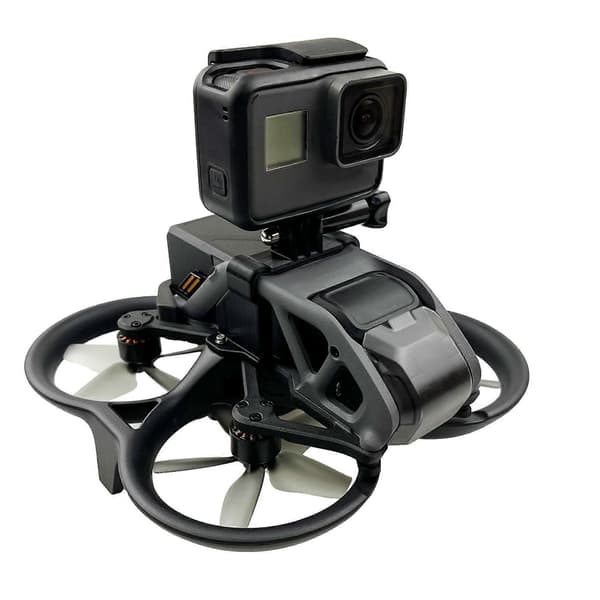 5X for Avata Drone Top Extension Bracket GoPro Port Panoramic Camera Mounting Adapter Holder Retrofit Accessories Black