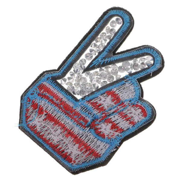5 st/lot Sy Nål Badge Broderad Stryk på Applikation DIY
