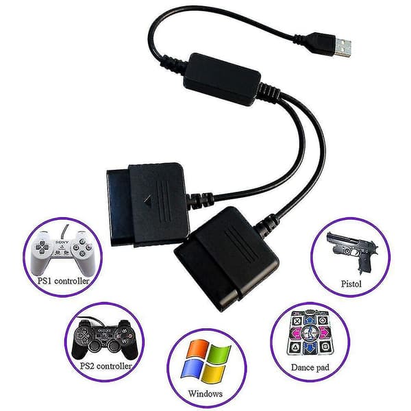 Adapter för PS2 till PS3 PC-handkontroll USB 2.0