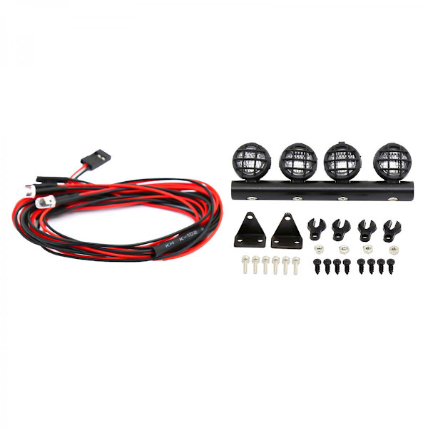 RC Bil LED-lampor Metall LED-ljusramp med tillbehör 4 Lampor