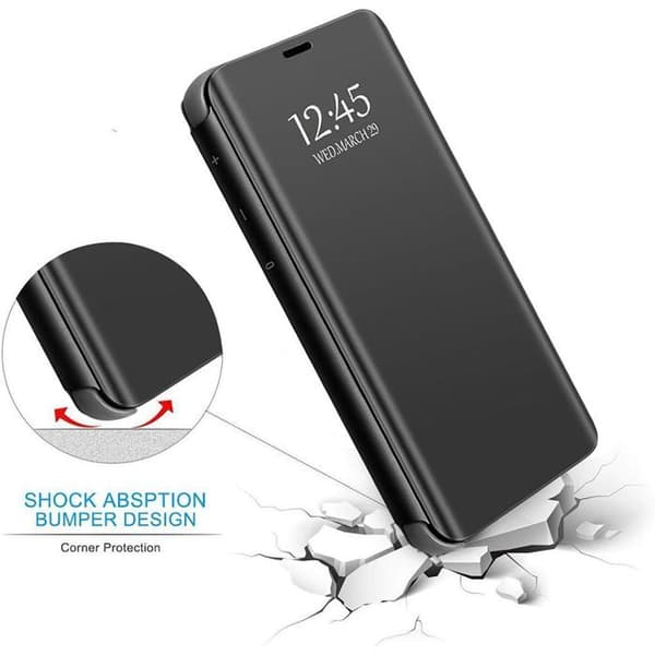[RM]Beskyttelsescover - BOOLING - til Samsung Galaxy A17 4G/5G - Spejleffekt - Sort - Stødresistent Svart