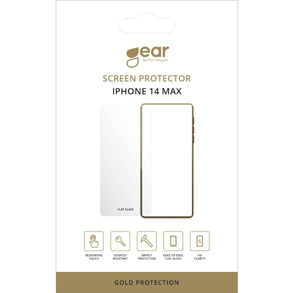 GEAR iPhone 14 Plus Skærmbeskytter 2.5D Fuld Dækning Hærdet Glas 60