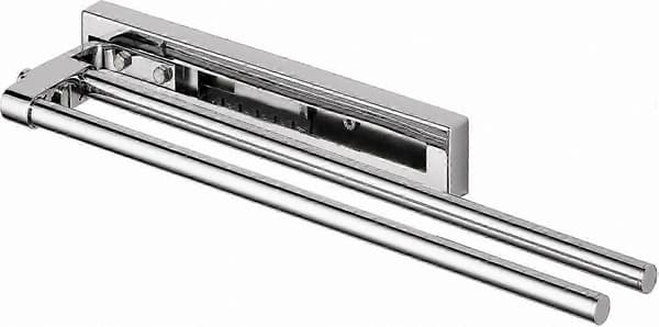 [RM]Justerbar Dobbelt Arm Håndklestang, Forkrommet, 400-570mm Forlengelse for Baderomsbruk