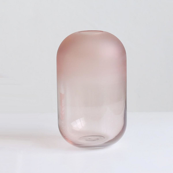 Konstglas Vas Bord Växtbehållare Hållare Bröllop Heminredning Rosa Liten B