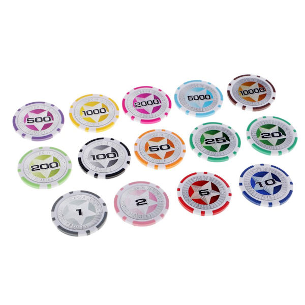 14 st pokerchips kasino mynt lera pokerchips spel texas brädspel