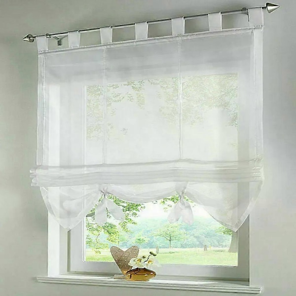 Rullgardin vit av polyester 120x155cm