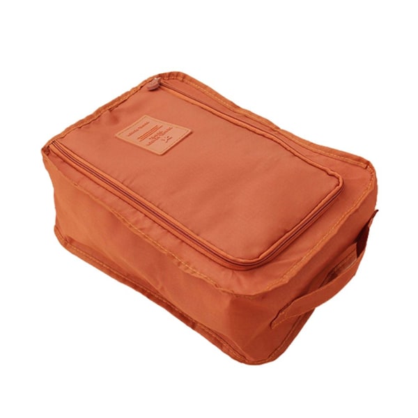 Bärbar skoförvaringsväska för utomhusbruk, hushåll, resor, orange