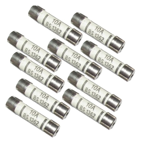 10 st/set 6x25mm 10A 240V Keramisk Snabbsäkring Rör Autosäkring Rör