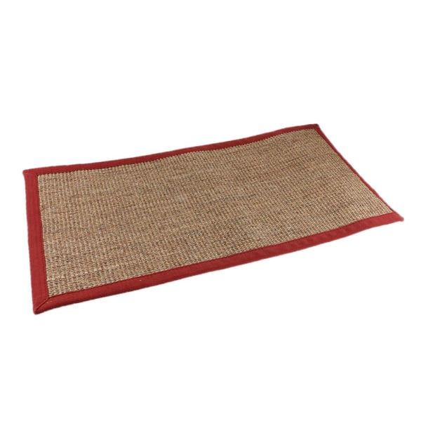 Sisal Löparmattor Naturfibersamling Matta C Röd Kant 40x80cm