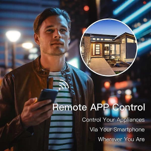 Luxora Smart Ljusströmbrytare - 1-gängs ZigBee-strömbrytare med APP-kontroll, timerfunktion, kompatibel med Alexa & Google Assistant, vit white.
