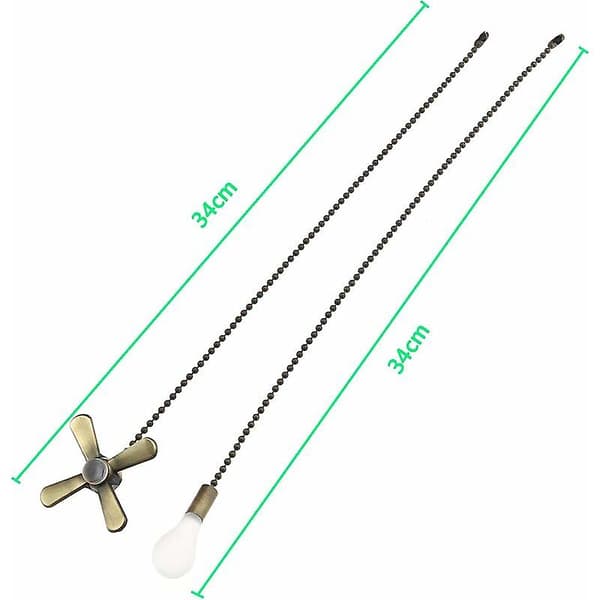 2 pcs 30.5 cm Zipper Ceiling Fan Pendant with Connector [RM]