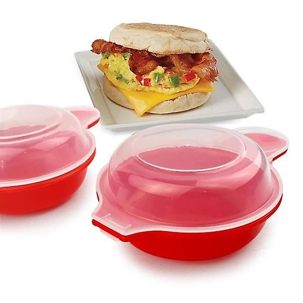 Easy Eggwich Mikrovågsugn Äggkokare Ägg Hamburg Omelett Tillverkningsverktyg PP Manuell Burgerpress Burger Tillverkningsverktyg