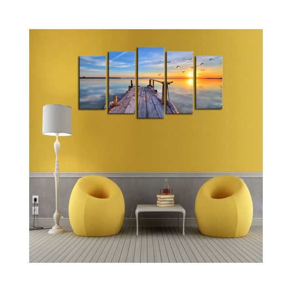 20 cm Canvas Målning Tavla Modern Dekor Väggkonst Solnedgång Landskapstryck