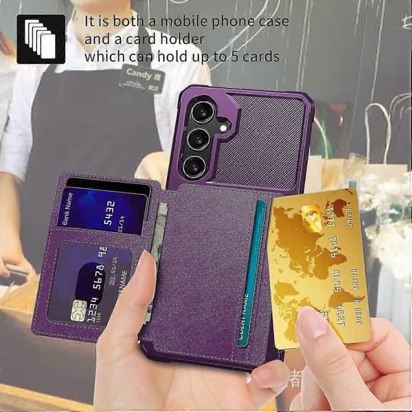 ZM03 Til Samsung A55 5G Etui Pung Magnetisk Bilholder Telefoncover Multicolor Style F