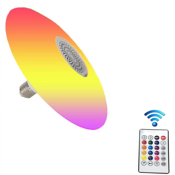 LED-musiklampa, E27 Nattljus, färgskiftande lampa med inbyggt ljud