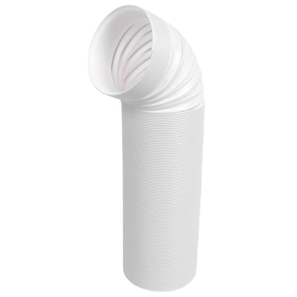 Avgasslang 130 mm, avgasslang för luftkonditionering, PVC-slang, luftkonditioneringsrör, ventilationsslang, infällbar 2 M White 13Cm x 2 m