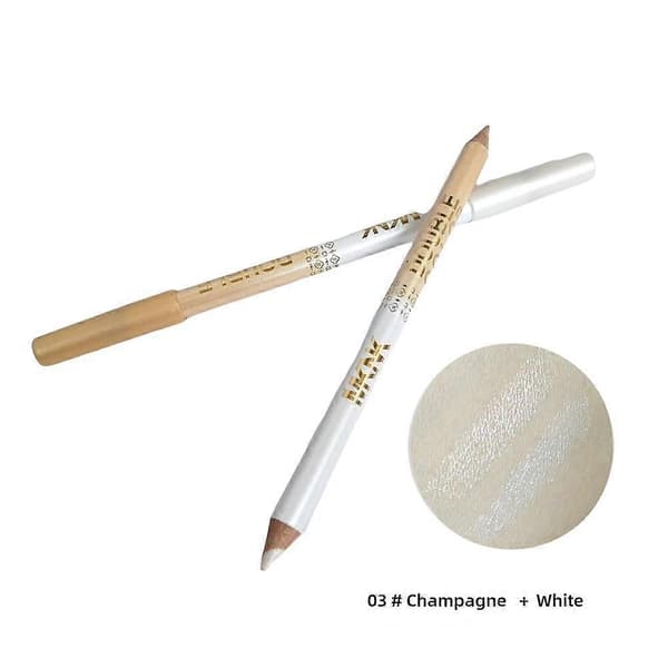 Multifunktionel Antismudge Træstang Dobbeltendet Dobbeltanvendelse Champagne +white