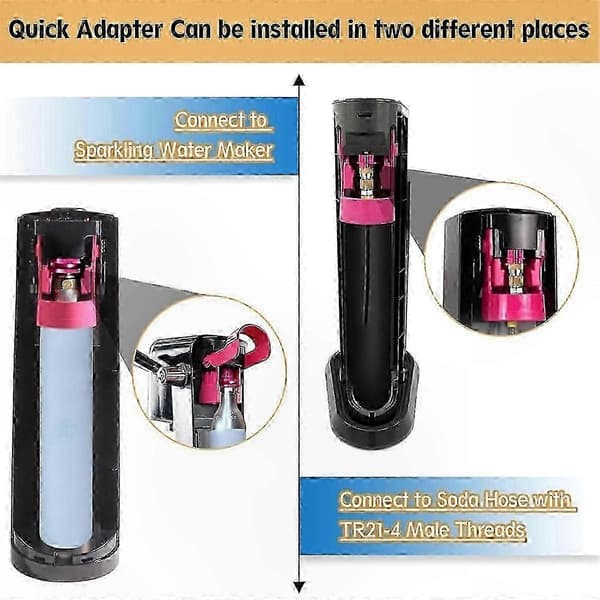 Adapter til sodavandsmaskiner, kompatibel med DUO/ART og TR21-4 Co2-tanke til sodavandsflasker