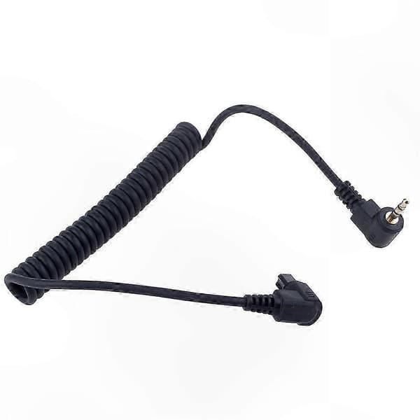2,5 mm fjernudløserkabel til spejlreflekskameraer, herunder 1D, 5D, 6D, 7D, 10D, 20D, 30D, 40D, 50D og flere flashudløserforbindelser Black
