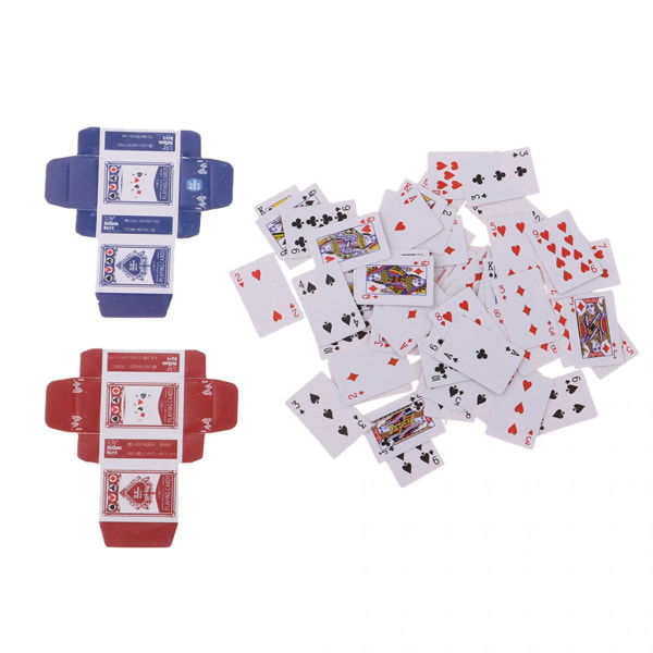 1/12 Paper Poker Cards Dockhustillbehör
