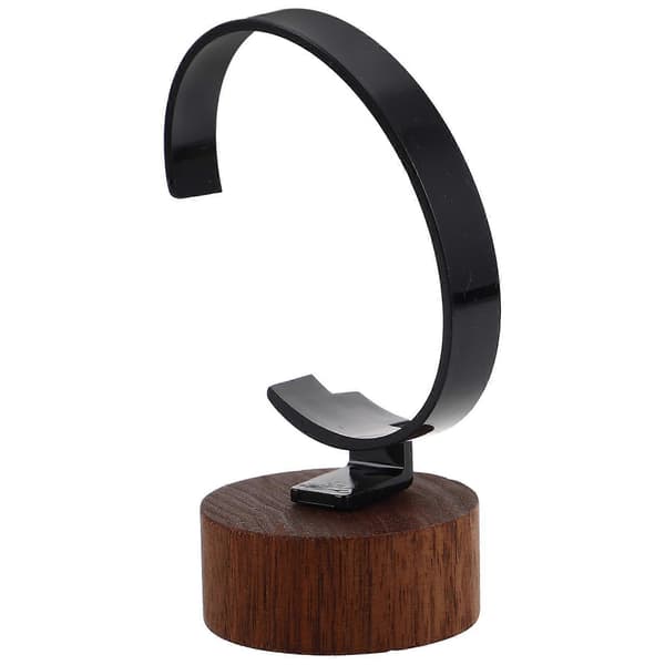 Urdisplaystativ Sort Valnød Træbase Ørering Displaystativ Til Ure Smykker Butiksmiljøer 1 Sæt Sort Black 10.50X5.50X5.50CM