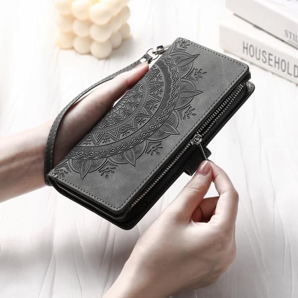 [RM]Samsung Galaxy S26 5G Lædercover med Flere Kortlommer Grå