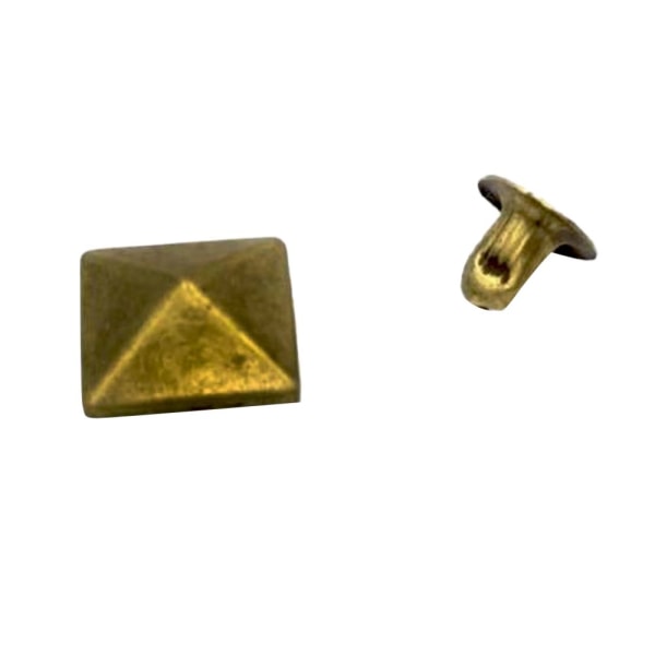 100 st Metall Fyrkantig Pyramid Nitar Dubbar För Kläder Skor Väskor Dekor 12mm
