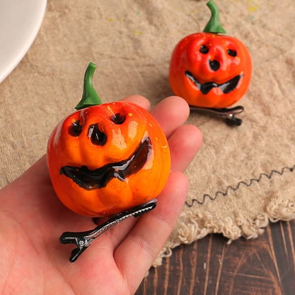 Halloween Hårklemmer Halloween Hårtilbehør Græskar Hårnåle Børn Voksen
