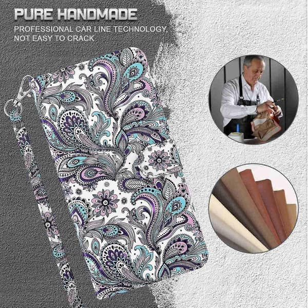 Til Samsung Galaxy A05s 4G Etui Flip PU Læder 3D Mønster Print Telefoncover - Balsamin Multicolor Impatiens