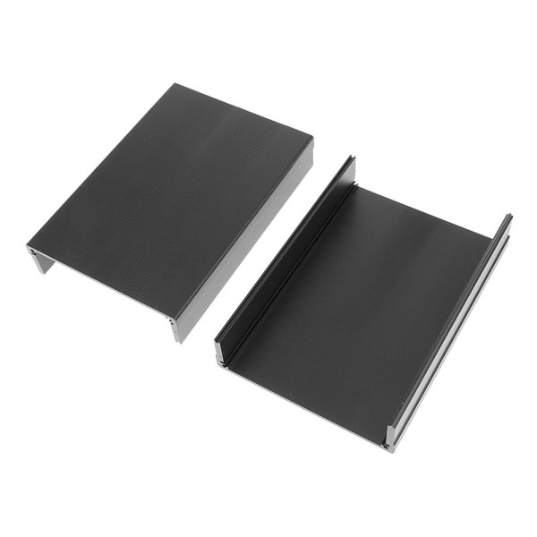 extruderad aluminium case PCb kylning DIY platt case 105x55x150mm svart