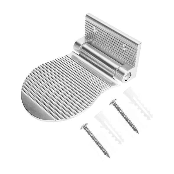 [RM]1 sæt badeværelsesfodstøtte i rustfrit stål brusepedal badefodpedal til hjemmebadeværelset Silver 14.7x11cm