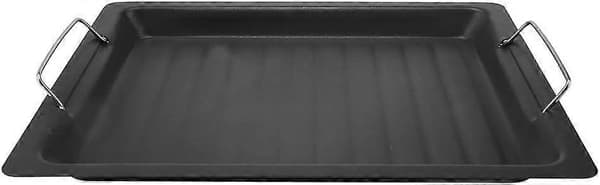 Grillpanne Grillplate, Matkvalitets Rustbestandig Stekepanne Non-Stick Grillplate Bærbar Stekeplate, 30*25cm, Svart, Metallmateriale