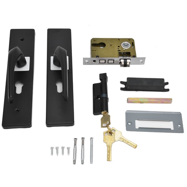 [RM]Black Door Handle Simple Silent Universal Household Grip Pull for Inner Room Bedroom Front Door Knob