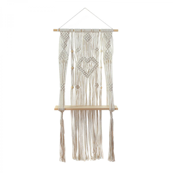 Enkel Macrame Väggbonad Gardin - Boho Väggtapet - Bohemisk Macrame Gardin för Vardagsrum, Sovrum, Barnrum, Fönster, Bröllopsbakgrund