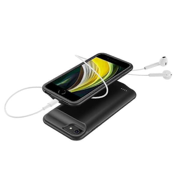 6000mAh oppladbart utvidet batteriladerdeksel med TPU-ramme for iPhone SE (2020) 8 7 6 [S