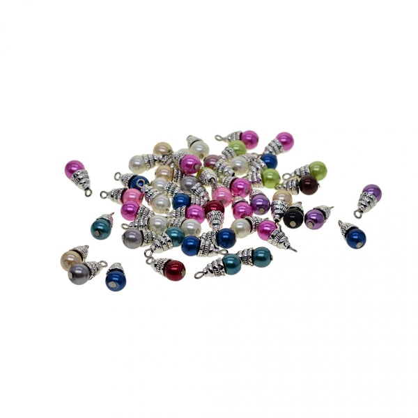 50 st Strass Glaspärlor Rondell Berlocker DIY Smyckestillbehör