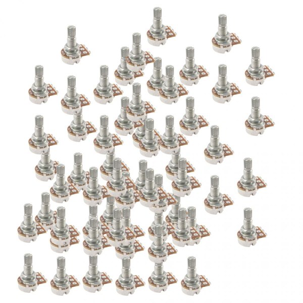 100 Balans B25K Bas Potentiometrar Ton / Volym Stam 18mm Lång Axel