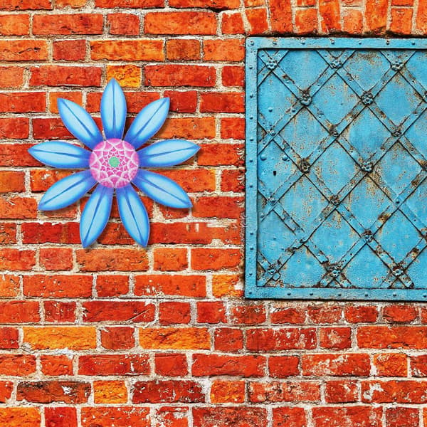 [RM]Metall Solros Dekor Väggmonterad Blomsterprydnad för Vägg 2st