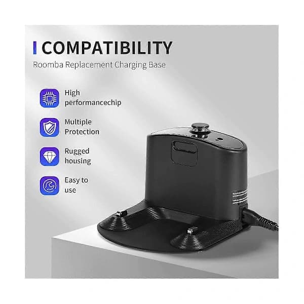 [RM]Charging Station for iRobot Roomba E5 E6 I1 I3 I4 I6 I7 I8 500 600 700 800 900 Series Charging Base EU Plug【PL】