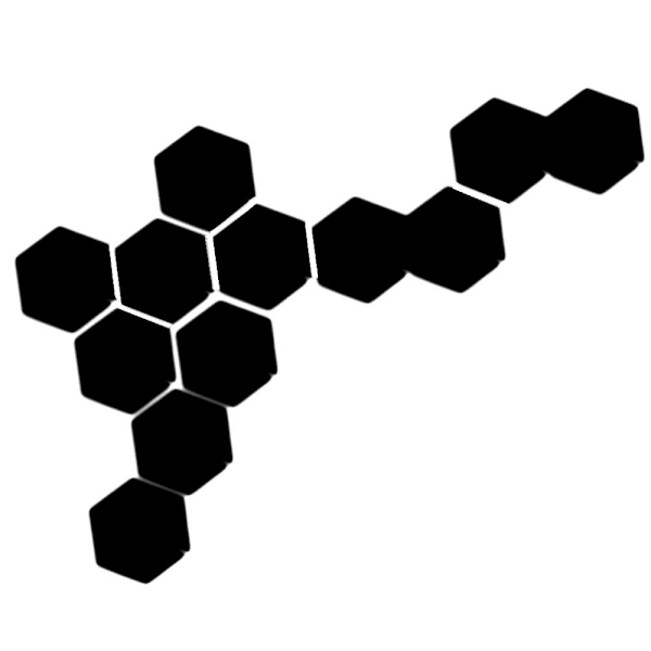 12 st Svarta Stora 3D Hexagonformade Plastväggdekaler med Spegeleffekt