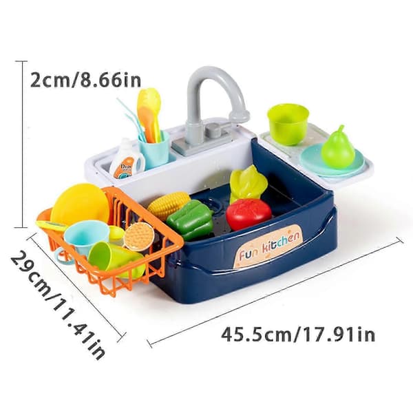 Interaktiv leksaksdiskho med rinnande vatten och diskmaskin size