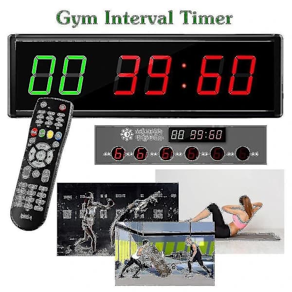 [RM]2024 Gym Timer with Remote Control, Interval Stopwatch for Home Gym