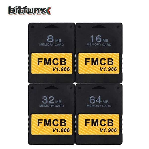 Bitfunx Free McBoot v1.966 8MB/16MB/32MB/64MB minnekort for PS2 FMCB versjon 1.966 FMCB 16MB v1.966
