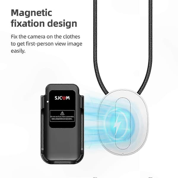 Magnetisk halsmontering til mini actionkamera med quick release og justerbar rem kompatibel med C300-serien