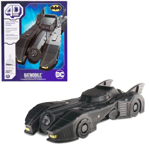 [RM]4D Puzzle Build Batman Batmobile 3D Car Model to Assemble Svart Plast