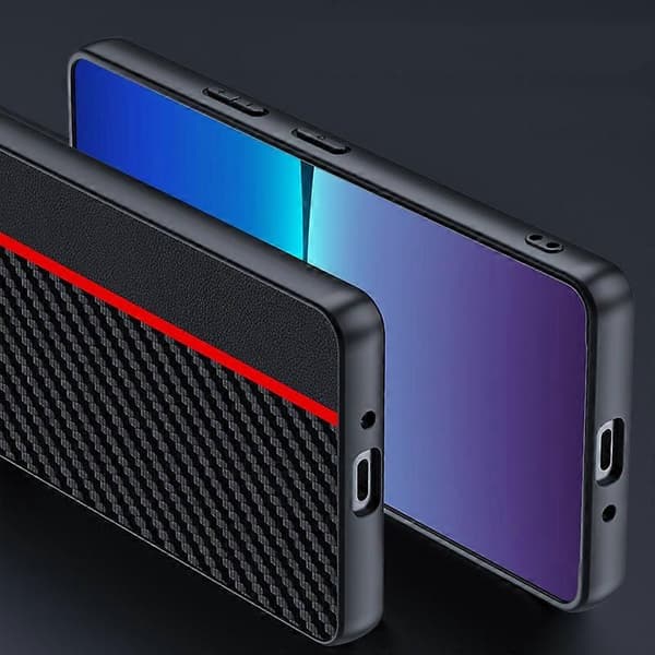 [RM] Ultratunt mobilskal med kolfibertextur Black For Sony Xperia 10 VI