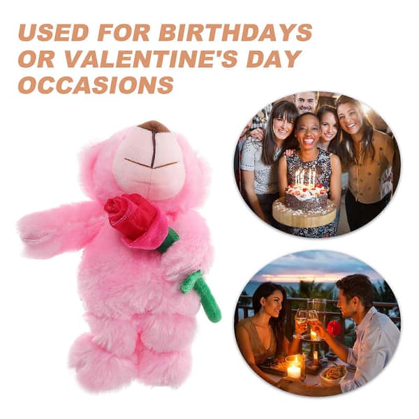 [RM]Pink Plysdyr til Valentinsdag Romantisk Gave
