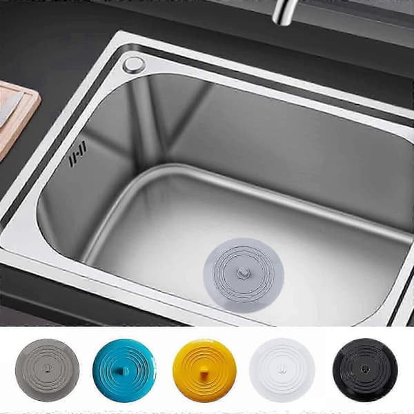 Stor Universal Silikone Afløbsprop og Dækken til Køkken, Badeværelsesvask og Badekar black
