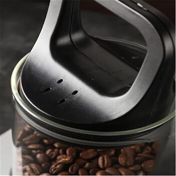 Genomskinlig behållare kaffeburkar ventilerade och vakuumförseglade bönor färskhållningstank