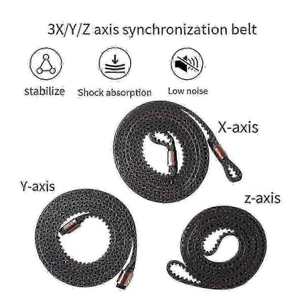 Högprecisionsersättningskuggremssats för X Y Z-axel 3D-skrivare